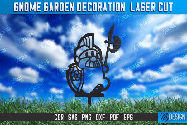 Gnome Garden Decoration | Garden Stake | Lawn Stake | Plant Stakes | CNC File Sale