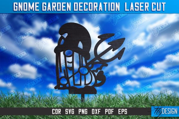Gnome Garden Decoration | Garden Stake | Lawn Stake | Plant Stakes | CNC File Sale
