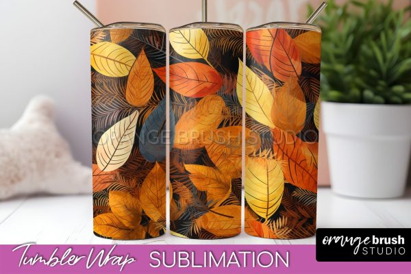 Fall Tumbler Wrap - Autumn Forest Tumbler Sublimation Online