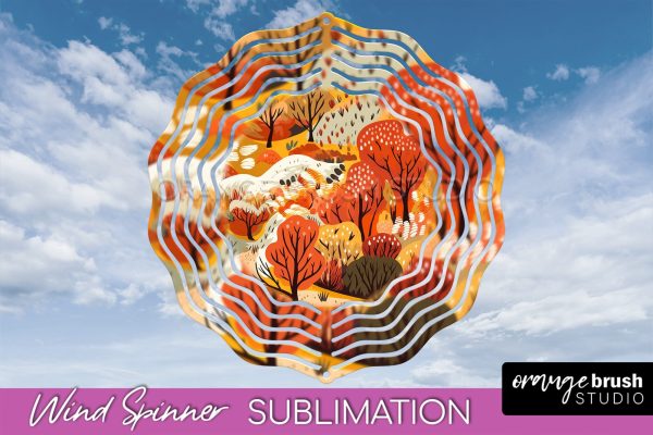 Fall Wind Spinner - Autumn Forest Wind Spinner Sublimation For Cheap