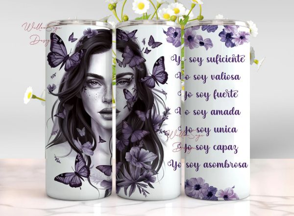 Positive Tumbler Wrap, Motivational Tumbler Wrap, Spanish Positive Vibes, Spanish Tumbler Design, Mexican Tumbler Wrap, Espanol Tumbler Wrap For Cheap