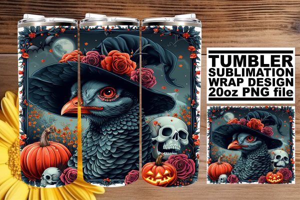 20oz Tumbler Wrap Sublimation: Autumn Turkey Design Online