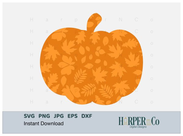 Pumpkin Orange Leaf SVG PNG Cut EPS File For Cheap