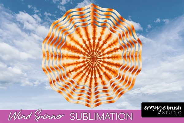 Autumn Tie Dye Wind Spinner Sublimation - Fall Wind Spinner Cheap
