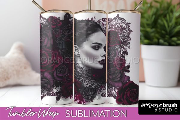 Gothic Tumbler Wrap - Dark Academia Tumbler Sublimation Online Sale