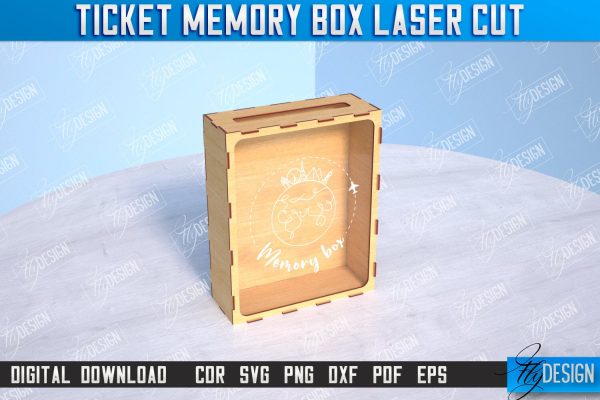 Ticket Stub Memory Box | Favorite Moments | Travels Tickets | Concert Tickets | CNC File For Cheap