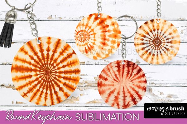 Autumn Tie Dye Keychain - Fall Keychain Sublimation For Cheap