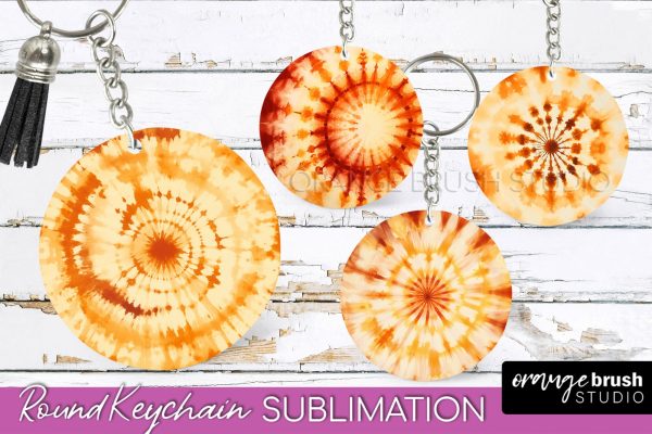 Autumn Tie Dye Keychain - Fall Keychain Sublimation For Cheap