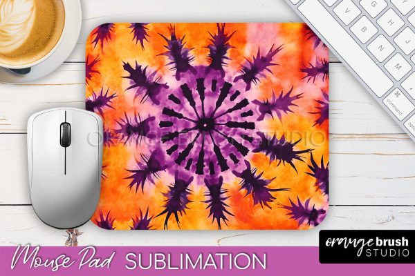 Halloween Tie Dye Mouse Pad - Tie Dye Mousepad Sublimation Cheap