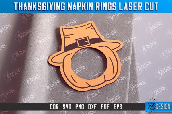 Thanksgiving Napkin Rings v.2 | Holidays Dinner | Adornment Dining Table | CNC File on Sale