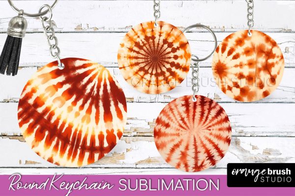 Autumn Tie Dye Keychain - Fall Keychain Sublimation Supply