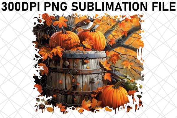 Fall Watercolor Print Sublimation Design for PNG Online Sale