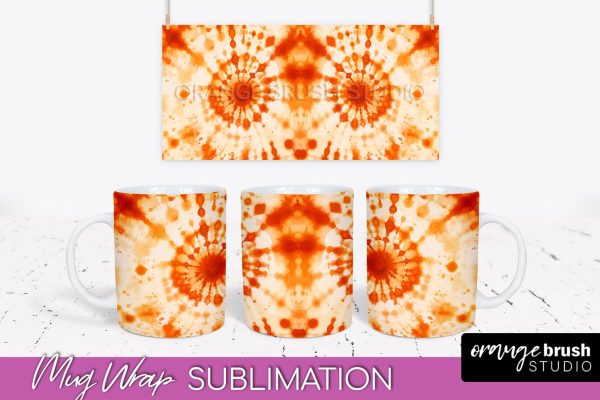 Autumn Tie Dye Coffee Mug Sublimation - Fall Mug PNG Sale