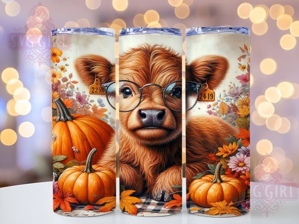 Boho Highland Cow 20oz Tumbler Wrap Sublimation Design, Straight Tapered Tumbler Wrap, Highland Cow Tumbler Png, Instant Digital Download For Cheap