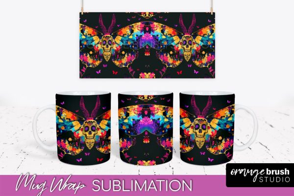 Neon Halloween Mug Wrap - Spooky Mug Sublimation Designs For Cheap