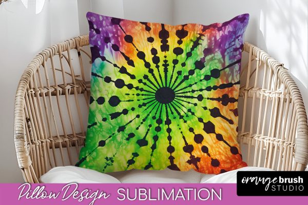 Halloween Tie Dye Pillow Cover - Tie Dye Pillow Sublimation Hot on Sale