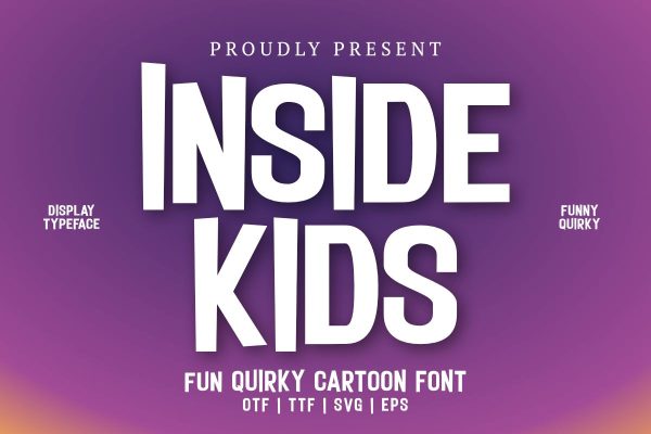 Inside Kids - Fun Quirky Cartoon Font on Sale
