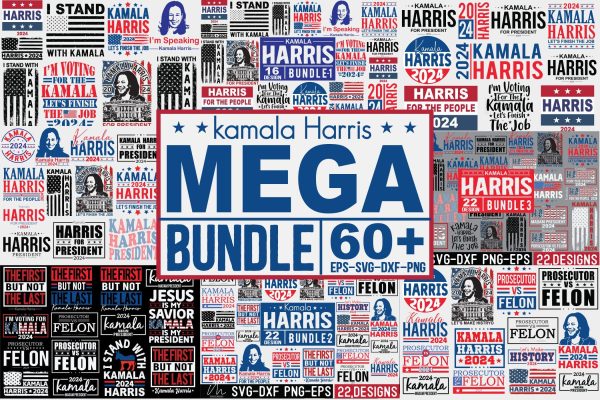 Kamala Harris 2024 SVG Mega Bundle,I m voting Kamala,Kamala Harris 2024,Democratic t shirt,Kamala Harris svg,Gift for Her,Kamala Harris t shirt,Madam President For Discount
