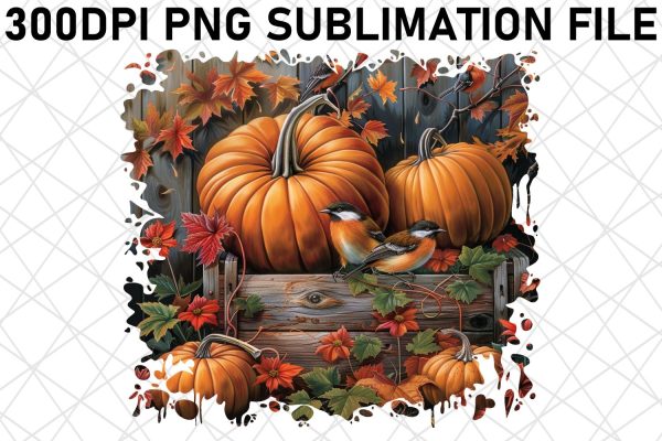 Watercolor Fall Landscape Print Wrap for Mug PNG For Cheap
