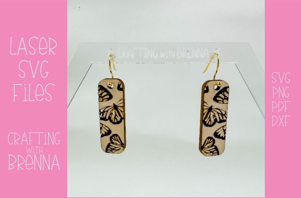 Butterfly Engraved Earring Laser SVG File Online Sale