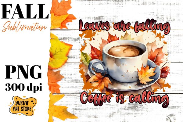 Fall sublimation design. Fall coffee sublimation. Online now