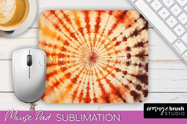 Autumn Tie Dye Mouse Pad Design - Fall Mousepad Sublimation For Cheap