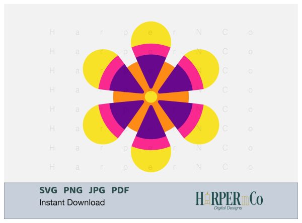 Cinco de Mayo Flower 2 SVG PNG Cut EPS File on Sale