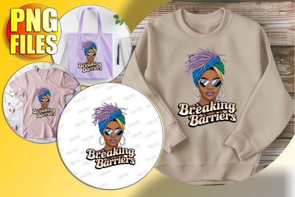 Inspirational Afro Woman Design PNG For Sale
