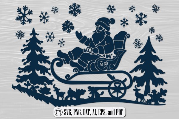 Christmas laser cut file SVG Discount
