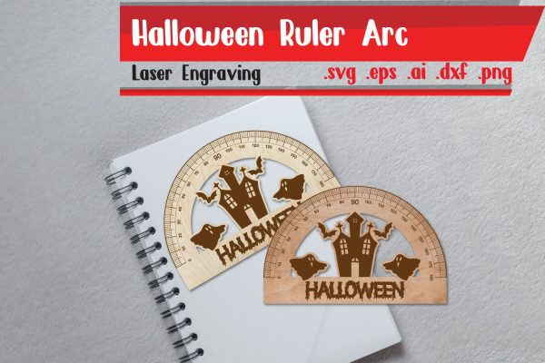 Halloween Protactor - Ruler Arch - Ruler Protactor - Wooden Ruler Sale