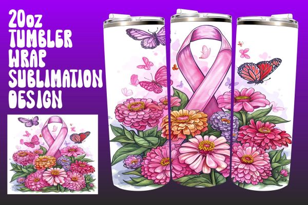 Cancer Awareness Tumbler Wrap with Sale