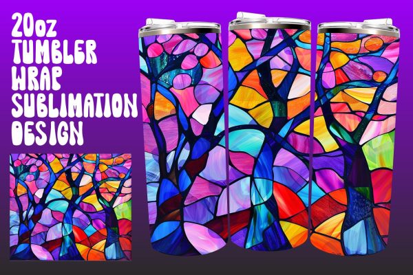 Spring 3D Stained Glass Wrap PNG Discount