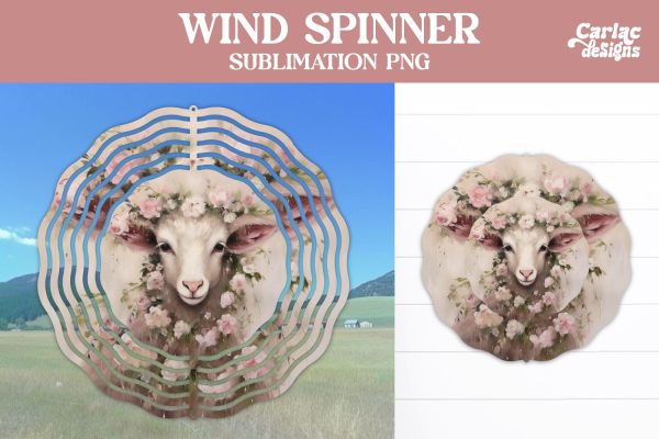 Sheep Wind Spinner Sublimation Design Sale