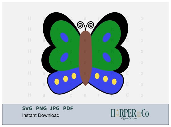 Butterfly 9 SVG PNG Cut EPS File on Sale