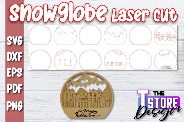 Snowglobe | Christmas Ornament | 3D Snowglobe | Multi-Layered Design | CNC File on Sale