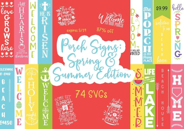 1 Day Only Throwback! Porch Signs SVG Design Bundle: Spring and Summer Edition Hot on Sale