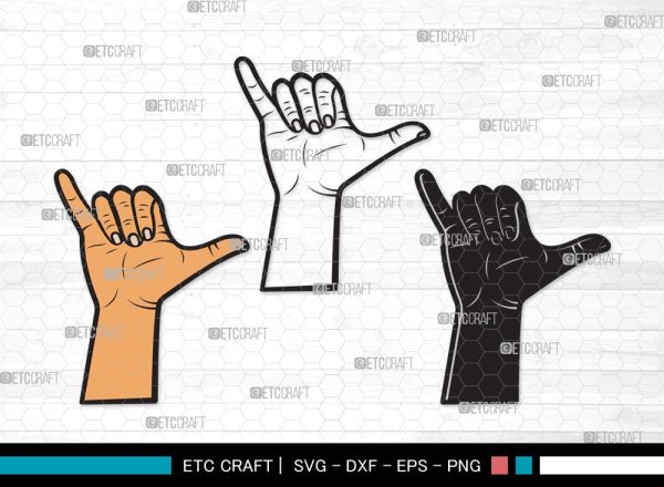 Shaka Brah SVG Cut File | Hang Loose Svg | Hands Svg | Finger Svg | Shaka Brah Clipart Fashion