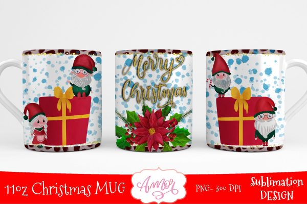 Merry Christmas mug template for sublimation Online Hot Sale