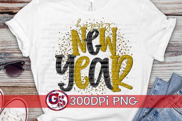Happy New Year PNG for Sublimation For Sale