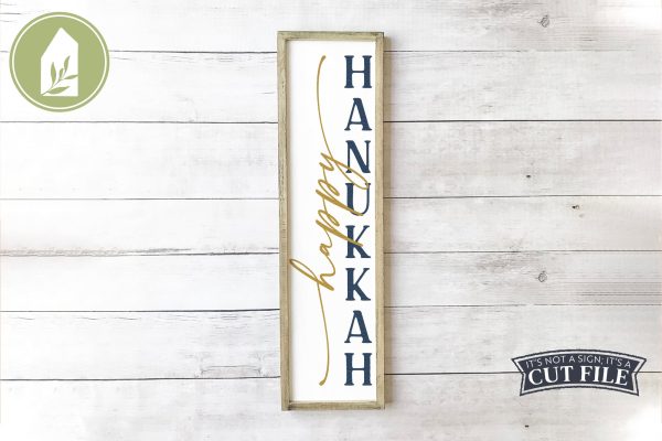 Happy Hanukkah Front Porch Sign SVG Hot on Sale