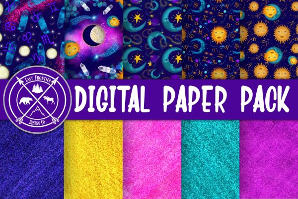 Astrological Seamless Patterns and Digital paper Online now