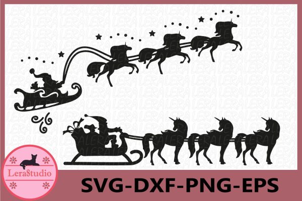 Santa Unicorn Svg Hot on Sale